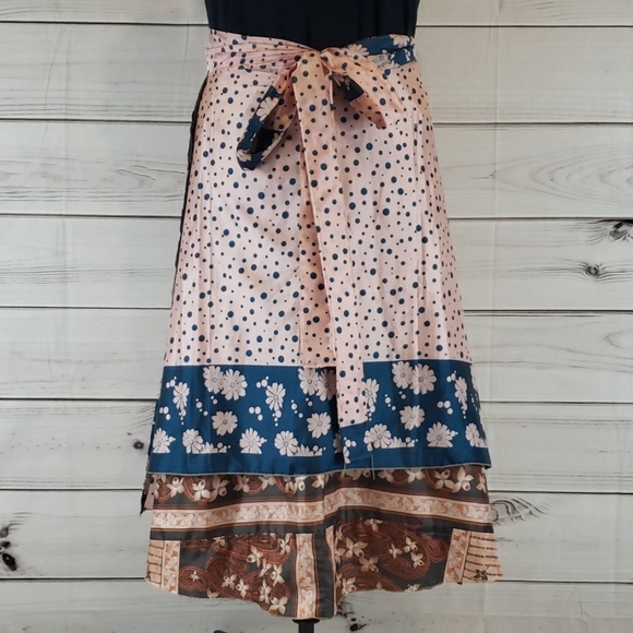 Darn Good Yarn Dresses & Skirts - Darn Good Yarn Sari Silk Wrap Skirt Ankle XL